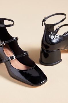 Reformation Zenni, Capricorn Style, Black Mary Jane Heels, Black Dress Shoe, Mary Jane Shoes Heels, Leather Mary Jane Shoes, Black Mary Jane Shoes, Shiny Shoes, Plastic Heels