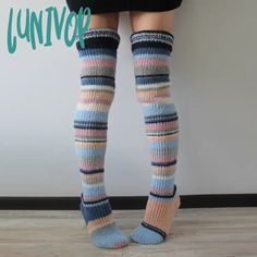 SPECIFICATIONS Material: PolyesterPattern Type: stripedGender: WOMENItem Type: Leg WarmersName: Women's Wool Knee Sockspackage: 1*pair of leg warmersSize: ONE SIZEUse for: new year's gift,boots socks,cosplay,y2k,lolita,Japanese JK,Material: KnittedColor: blue,green,yellow,pink,graystyle: Jk lolita,Japanese,y2k,Harajuku Item Type: knitter over Knee Socks Leg Warmers Material: Acrylic + Wool Size: One Size Fits Most : Women Shoe US 5 ~ 8 / EU 36 ~ 39 / UK 2.5 ~ 5.5 / Asian 220 ~ 250 Package List: Y2k Leggings, Stacked Socks, Over Knee Socks, Fashion Y2k, Striped Leggings, Knee Socks, Boot Socks, Winter Accessories, New Year Gifts