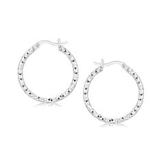 LOVCIA Premium 20mm Rhodium-Plated Sterling Silver Woven Hoop Earrings with Snap Locks Snap Lock, Doll Jewelry, Knot Earrings, Large Earrings, Style Earrings, Silver Diamonds, Sterling Earrings, Sterling Ring, Rhodium Plated