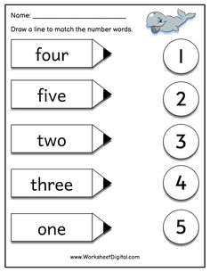 worksheet for beginning with the number one and two, which includes four different numbers