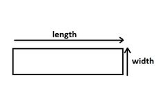 the length and width of a rectangular object