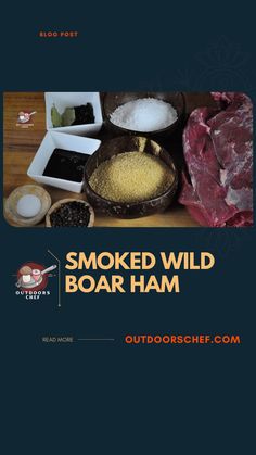 the cover of smoked wild boar ham