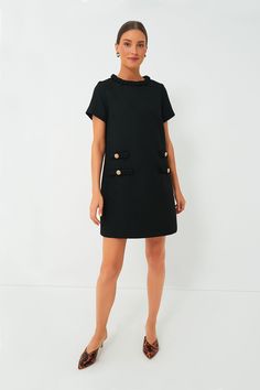 Black Tweed Jackie Dress | Tuckernuck Preppy Resort Wear, Outfit Ideas Fall Winter, Timeless Closet, Jackie Dress, Green Tweed, Clothing Board, Black Tweed, The Shift, Jackie O