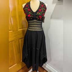 Black Halter Dress. Floral Embroidery. Size Small. New With Tags Black Halter, Black Halter Dress, Floral Embroidery, Halter Dress, Colorful Dresses, Womens Dresses, Dresses, Floral, Women Shopping