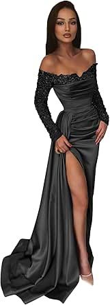 Mermaid Black Dress, Black Dress Evening, Fall Wedding Reception, Shine Dress, Autumn Wedding Reception, Formal Wedding Guests, Sequin Evening Gowns, Cheap Evening Dresses