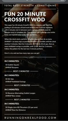 the crossfit wod workout program is displayed on an iphone screen, with instructions for
