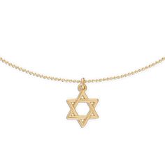 18k gold filled 1mm diamond cut ball chain necklace 14k 11mm gold filled Star of David charm Lobster clasp closure View our size chart for length questions 14k Gold Star Of David Necklace, Tarnish Resistant, Minimalist Gold Necklace With Star Of David, Yellow Gold Star Of David Charms Jewelry, 14k Gold Star Charm Necklace, 14k Gold Necklace With Star Charm, Star Of David Yellow Gold Plated Jewelry, Dainty Star Of David Jewelry With Adjustable Chain, Yellow Gold Star Of David Jewelry With Delicate Chain, Yellow Gold Charm Necklace With Star Of David Charm