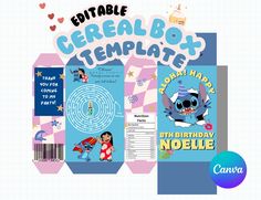 an image of a birthday card with the words ceralbox templates on it