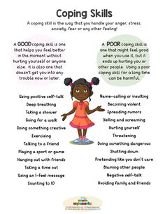 Coping Skills (+ES) Coping Skills For Kids, Kids Coping Skills, Skills For Kids, Alphabet Kindergarten, Mind Maps, Counseling Activities, Smart Parenting