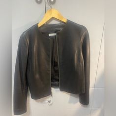 Brand New With Tags Vince 100% Lamb Leather Size Xs Retail $995 Color 001-Black 100% Silk Lining The 100, Jackets & Coats, Jackets For Women, Leather Jacket, Brand New, Silk, Leather, Black, Color