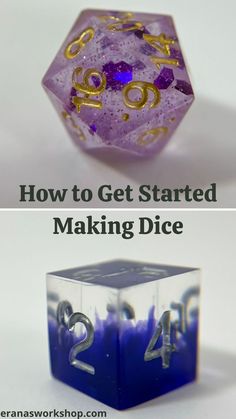 how to get started making dice with the numbers on each side, and then turning them around