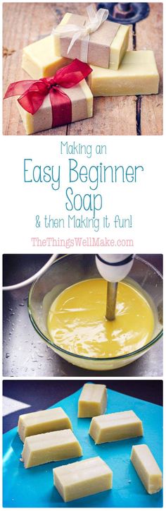 making an easy beginner soap and then making it fun