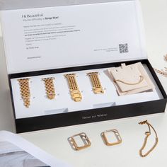 Season's specials: Our most exclusive Apple Watch strap gift sets! Elysian Essence Gift Set comes with an elegance of materials and pieces, choose thoroughly to have the perfect match for your wrist. All our Gift sets come beautifully packaged in a gift box - ready to gift or keep for yourself. Care: Minimize exposure Elegant Rectangular Watches As A Gift, Elegant Adjustable Watch Accessories For Gift, Classic Watch Strap As Gift, Elegant Watch Accessories With Bracelet Strap For Gift, Elegant Adjustable Apple Watch Band Gift, Elegant Adjustable Apple Watch Band For Gift, Elegant Adjustable Apple Watch Band As Gift, Luxury Adjustable Apple Watch Band For Gift, Rose Gold Apple Watch Band Gift