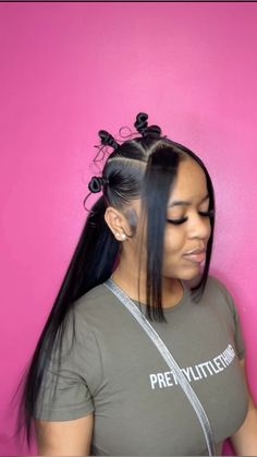 Bantu Knot Ponytail Hairstyles, Ponytails With Ribbons, Bantu Knots Ponytail, Bantu Ponytail, Bantu Knots With Ponytail And Bangs, Bantu Knots With Ponytail, Bantu Knots With Braids, Bang Ponytail, Bantu Knots Hairstyles