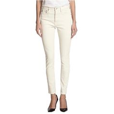 High-Waisted Off-White, Cream Skinny Jeans By Adriano Goldschmied/Ag Jeans X Alexa Chung. Zip Fly With Button Closure. Five-Pocket Style. Rise 10". Inseam 28". Leg Opening 11". 100% Cotton. Made In Usa Of Italian Fabric. New Condition. Never Worn. Marked Size 24. Fits True To Size. Adriano Goldschmied Jeans, Ag Jeans, Alexa Chung, Italian Fabric, White Cream, High Jeans, High Waist Jeans, Made In Usa, Women Jeans