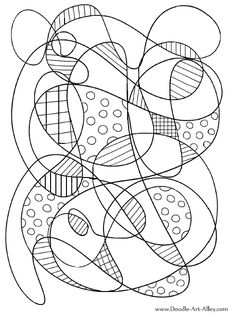 a black and white drawing of an abstract design