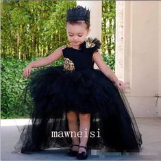 Lovely Flower Girl Dress Black Sleeveless Tulle TuTu Hi-lo Princess Pageant Gown #Handmade #Dress #BridesmaidChristmasDressyEverydayHolidayPageantPartyPromWedding Girls Pageant Gowns, Black Flower Girl Dress, Dress Layered, Girls Pageant Dresses, Tulle Ball Gown, Pageant Gowns, Tulle Tutu, Birthday Party Dress, Pageant Dresses