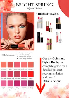 Bright Spring Color Palette and Wardrobe Guide | Dream Wardrobe Spring Skin Tone, Spring Skin