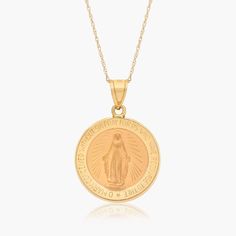 14K Yellow Gold Golden Hour Virgin Mary Medallion. Perfect for everyday wear, this medallion coin features the Virgin Mary. Crafted in 14k yellow gold, it is a stylish way to celebrate your faith. Wear your medallion on its own or layer it for a modern look. Yellow Sapphire Rings, Rings Mens Wedding Bands, Carved Ring, Classic Wedding Rings, Platinum Wedding Rings, Cushion Cut Ring, Pink Sapphire Ring, The Virgin Mary, Princess Cut Rings