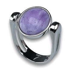 Spiritual Purple Nickel-free Jewelry, Nickel-free Amethyst Rings As Gifts, Unique Amethyst Nickel-free Jewelry, Nickel-free Amethyst Jewelry For Healing, Nickel-free Spiritual Sterling Silver Crystal Ring, Word Ring, Fidget Rings, Stylish Rings, Crystal Design