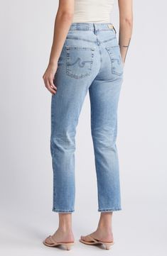 With a light wash and lived-in whiskering, these slim-cut straight-leg jeans made from premium Japanese stretch denim grant you instant cool status. 27 1/2" inseam; 14 1/2" leg opening; 10 1/2" front rise; 15" back rise (size 29) Zip fly with button closure Five-pocket style 98% cotton, 2% elastane Machine wash, tumble dry Imported Light Wash Fitted Cropped Jeans With Straight Hem, Fitted Light Wash Cropped Jeans With Straight Hem, Light Wash Fitted Straight Leg Cropped Jeans, Fitted Light Wash Straight Leg Cropped Jeans, Fitted Straight Leg Cropped Jeans In Light Wash, Stretch Denim, Straight Leg Jeans, Leg Jeans, Straight Leg