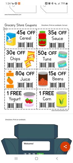 the coup for grocery store coups is shown in this graphic file, and it shows prices