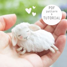 Sheep brooсh sewing pattern  for making miniature  lamb animal brooch, cute sheep brooch, animal pin, sheep lover's gift, DIY project for beginners, adult craft Sheep brooсh sewing pattern  for making miniature  lamb animal brooch - designed by Ludmila Plotnitskaya. An easy digital instant  download that you can print at home. This is an easy DIY project and you don't need a sewing machine. After the purchase, you will automatically receive an email from Etsy with a link to download the file. It Diy Sheep Craft, Craft Sheep, Sheep Brooch, Lamb Animal, Sheep Crafts, Diy Projects For Beginners, Cute Sheep, Teddy Bear Stuffed Animal