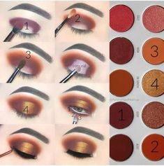 10+ combinaciones de tonos de maquillajes de ojos Jaclyn Hill Makeup, Make Up Diy, Natural Eye Makeup Tutorial, Jaclyn Hill, Eyeshadow Tutorial, Fall Makeup