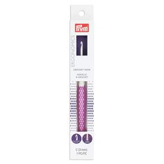 the packaging for an electric toothbrush is purple and has two different colors on it