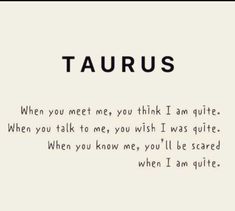 the words taurus are written in black and white