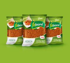 three bags of fiddos on a green background