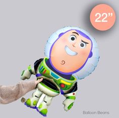 You've got a friend in you. Buzz Lightyear is 22" in height and can be meant for air or helium filled. Boss Light Year Toy Story, Outer Space Photos, Pixar Party, Balloon Toys, Blowing Up Balloons, Helium Tank, Bachelorette Decorations, Monster Inc, Balloon Pump