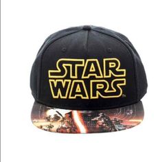 Star Wars The Force Awakens Gorra Snapback Hat. Nwot. Only Used For Display, Never Worn. 100% Officially Licensed Star Wars Product 85% Wool 15% Acrylic Adjustable Snapback. Thick Raised Lettering At Front. Sublimated Bill. No Flaws. I Have Hundreds Of Other Accessories Added To A Bundle And I Will Send You A Discounted Offer With Reduced Shipping. Star Wars Episode Vii The Force Awakens Movie Poster Sublimated Bill Snapback. Themed Black Snapback Hat, Themed Adjustable Black Hat, Adjustable Themed Black Hat, Star Wars Accessories, Episode Vii, Star Wars The Force Awakens, Raised Letters, Star Wars Women, Black Snapback