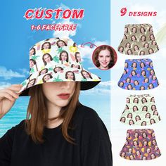 ❤❤Customized bucket hat is a must-have sun protection item in summer! Concise and classic, the version fits our facial curves, can modify the face shape, In outdoor activities, wearing this hat can protect your skin from UV rays and unique gift for your boyfriend, girlfriend, husband, wife, family and friends. ✅How to order✅ 1. Choose Boxer size (see the image of SIZE TABLE ). 2. Select design Style if applicable. 3. ADD TO CART and Checkout. 4. Send your photo(s) via my message. PRODUCT DETALIS: 🌟) 100% Polyester, unisex hat, All-Over Printing. 🌟) 8.82 Oz. Made from 100% polyester, soft and comfortable. 🌟) Designed for fashion women and men, stylish and personalized. Upper running threads and four round-shaped threads for the special design. 🌟) Four seasons available, foldable, easy t Vacation Bucket Sun Hat, Vacation Bucket Hats For Beach Season, Summer Bucket Shape Sun Hat For Vacation, Summer Bucket Style Sun Hat For Vacation, Summer Bucket-shaped Sun Hat For Vacation, Summer Vacation Bucket Shape Sun Hat, Summer Vacation Bucket Shaped Sun Hat, Multicolor Bucket Sun Hat For The Beach, White Bucket Sun Hat For Vacation