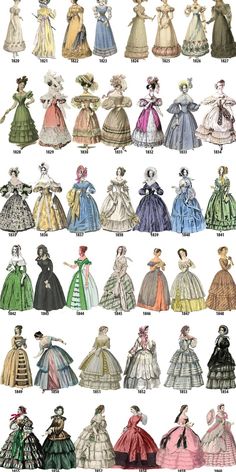 Fashion Advice Woman, Gaun Abad Pertengahan, 1800s Fashion, Old Fashion Dresses, 19th Century Fashion, Fashion Vocabulary, Different Dresses, Fashion Design Drawings, Old Fashion