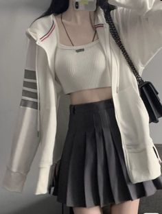 Kawaii Fashion Outfits, Korean Fashion Dress, Kpop Fashion Outfits, Girls Fashion Clothes, Teenage Fashion Outfits, Edgy Outfits