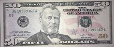 Presidents On Money, Best Boots For Men, Ulysses S Grant, Bill Template, Grant Money