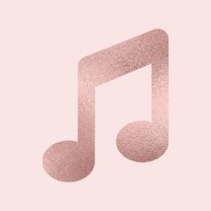 a pink music note on a pink background