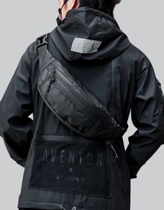 Techwear Waist Bag Black Nylon Chest Bag For Outdoor, Black Casual Chest Bag For Streetwear, Durable Multifunctional Black Chest Bag, Casual Black Chest Bag For Streetwear, Outdoor Waterproof Black Chest Bag, Black Nylon Chest Bag For Outdoor Activities, Multifunctional Durable Chest Bag For Sports, Black Waterproof Nylon Chest Bag, Waterproof Black Nylon Chest Bag