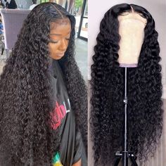 PRICES MAY VARY. 💖【Deep Wave Wig Human Hair Material】 4X4 Deep wave Lace Closure wigs human hair Unprocessed 100% Brazilian Virgin Human Hair, Cut from Young Donor, Soft and Smooth, NO Shedding & Tangle, Can be Dyed and Straighten. 💖【Lace Closure Wig Quality】 180% Density Deep Wave Wigs Full and Thick, Pre Plucked Hairline With Baby Hair. Hold Curls Perfectly, Super Natural Looking, When You Wear It, You Will Become More Confident and Charming. 💖【Transparent Lace】Deep Wave HD Transparent 4x4 Deep Wave Brazilian Hair, Curly Lace Frontal, Brazilian Hair Wigs, Closure Wigs, Human Wigs, Glueless Wigs, Natural Human Hair, Deep Wave Hairstyles, Curly Human Hair Wig