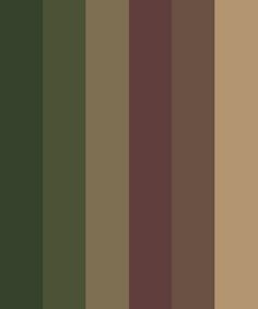 the color palette is brown and green