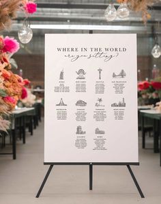 Charlotte | Where In The World Seating Plan - Ivy and Gold Wedding Stationery - Triangle Seating Chart, Table Names Wedding Seating Plans, Seating Chart Display Unique, Wedding Seating Charts Modern, Table Planners Wedding Seating Plans, Seating Chart Wedding Two Tables, Wedding Seating Chart Lanterns, Christmas Seating Plan Weddings, Seating Plan Template Free