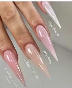 Valentino Nails Acrylic, Nails Acrylic Ombre, Acrylic Ombre, Acrylic Nails Stiletto, Nude Nail Designs, Diy Acrylic Nails, Unique Acrylic Nails