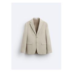 TEXTURED SUIT JACKET Solid Blazer With Pockets For Office Wear, Beige Office Blazer With Patch Pockets, Casual Notch Lapel Blazer For Office, Beige Button-up Business Blazer, Spring Business Blazer With Notched Lapel, Classic Notched Blazer For Spring, Spring Business Blazer With Pockets, Beige Long Sleeve Blazer With Single Button, Beige Single Button Blazer With Long Sleeves