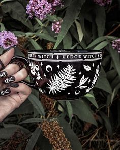 Forest Faerie, Ceramic Witch, Witch Mug, Small Forest, Hedge Witch, Black Porcelain, Magic Box, Green Witch, Closer To Nature