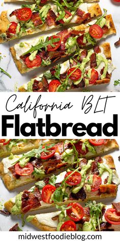 this is an image of california blt flatbread