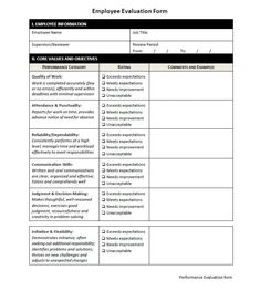 employee performance plan template for employees to use in the company's workflows