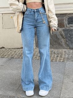 Mid Waist Washed Boyfriend Jeans AnotherChill Baggy Jeans For Women, Jeans Online Store, Boyfriend Fit Jeans, Streetwear Jeans, Streetwear Mode, Moda Jeans, Boyfriend Jean, High Waist Fashion, Jeans Material