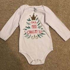 Perfect Condition - Never Worn Little Miss Christmas, Christmas Bodysuit, Little Miss, Kids Shop, One Piece, Cream, Customer Support, Fast Delivery, Full Service