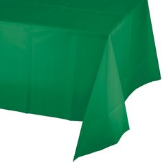 a green tablecloth on a white background